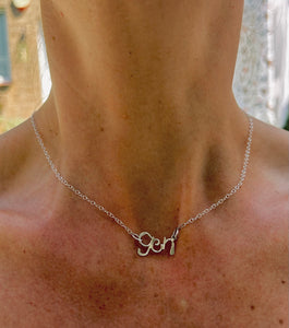 Silver 'Handwritten' Name Necklace - 3 or 4 letters