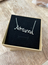 Load image into Gallery viewer, Silver &#39;Handwritten&#39; Name Necklace - 7 - 10 letters