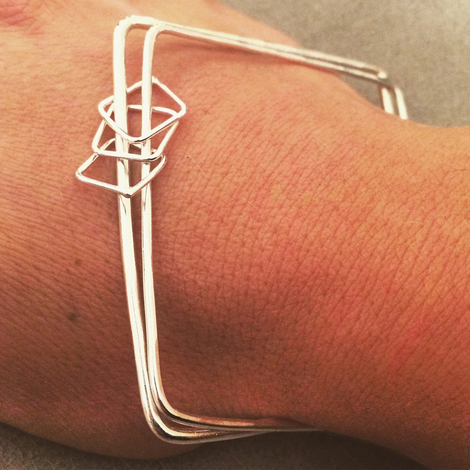 double square charm bangle