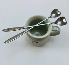 Load image into Gallery viewer, Set of two heart wedding spoons