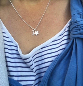 Initial and star pendant