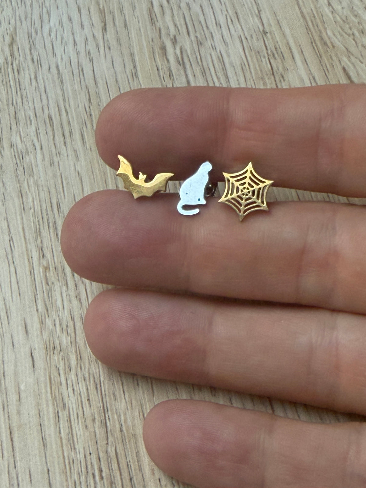 Halloween Set of Three Studs on Gift Card
