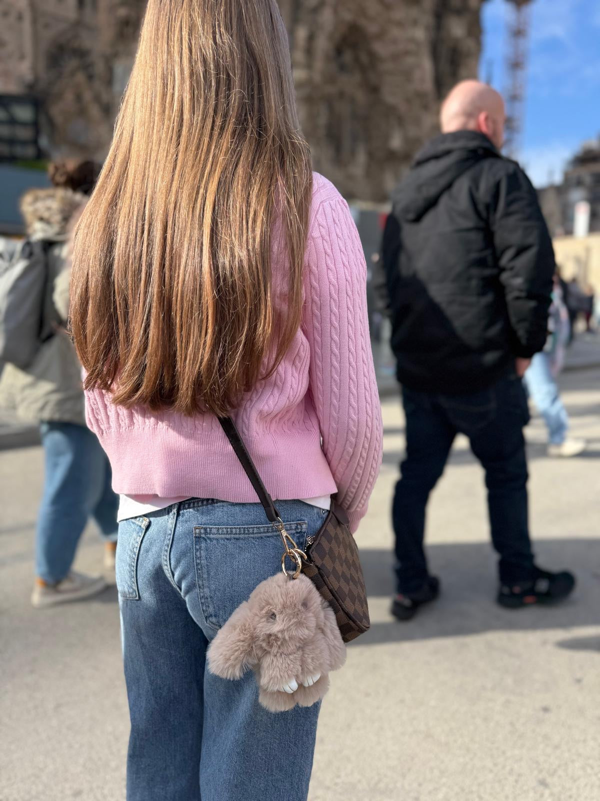 Fluffy Rabbit Keychain