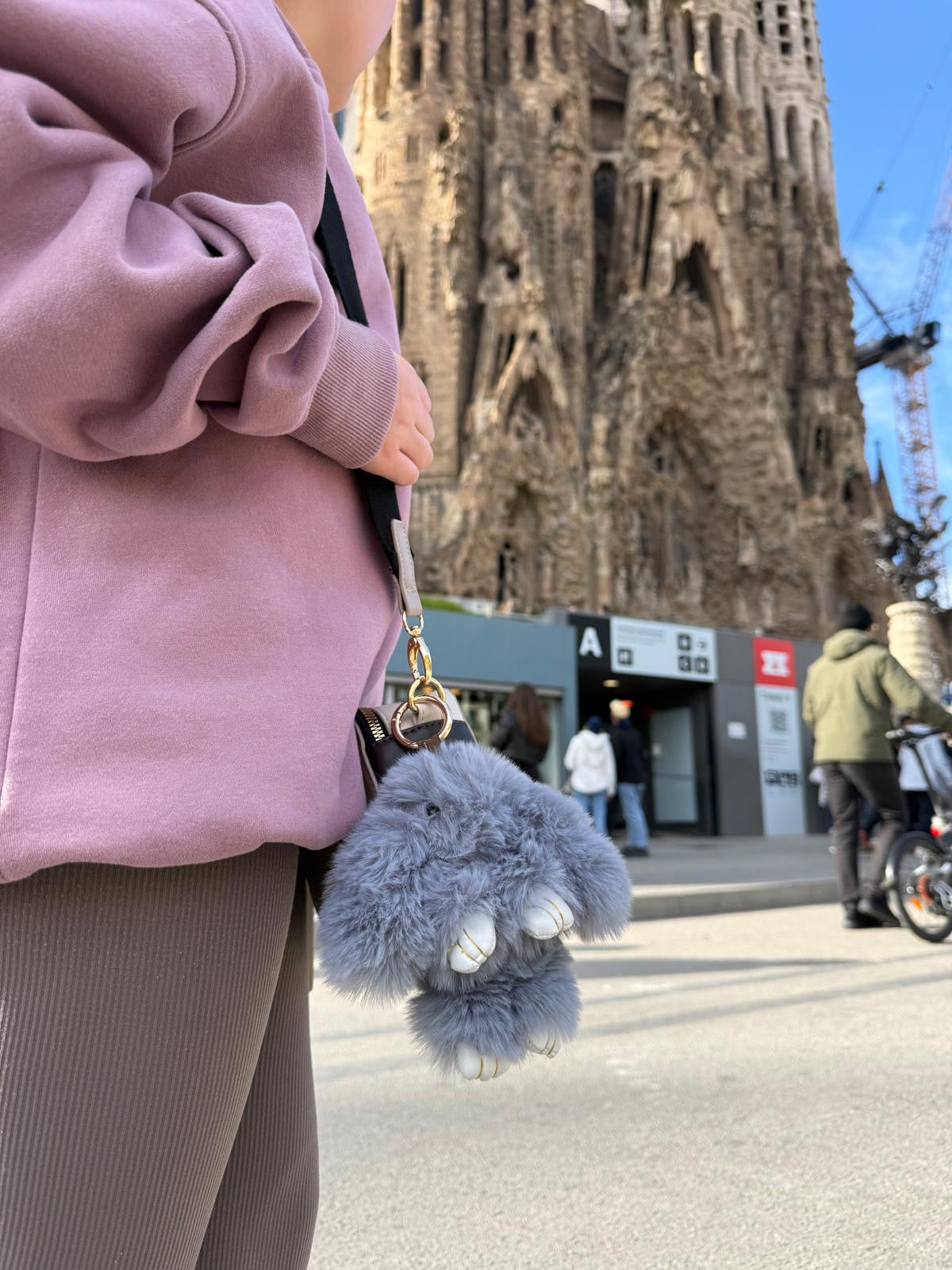 Fluffy Rabbit Keychain