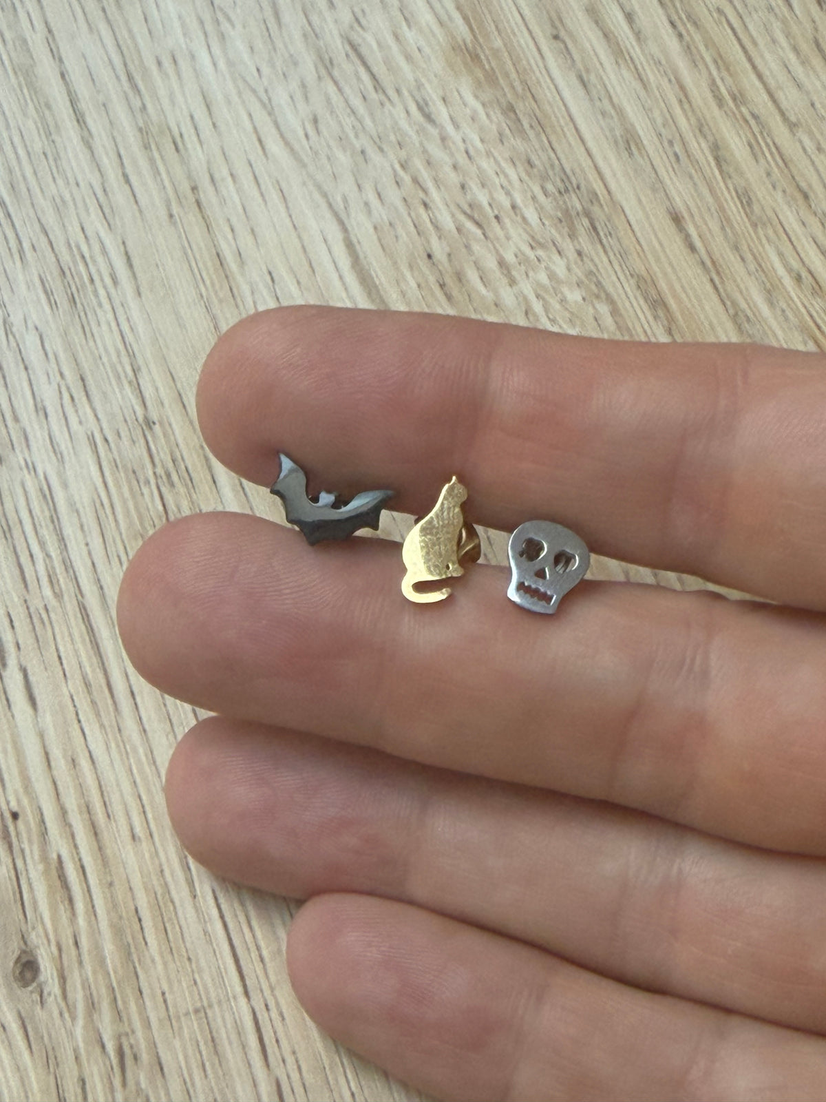 Halloween Set of Three Studs on Gift Card