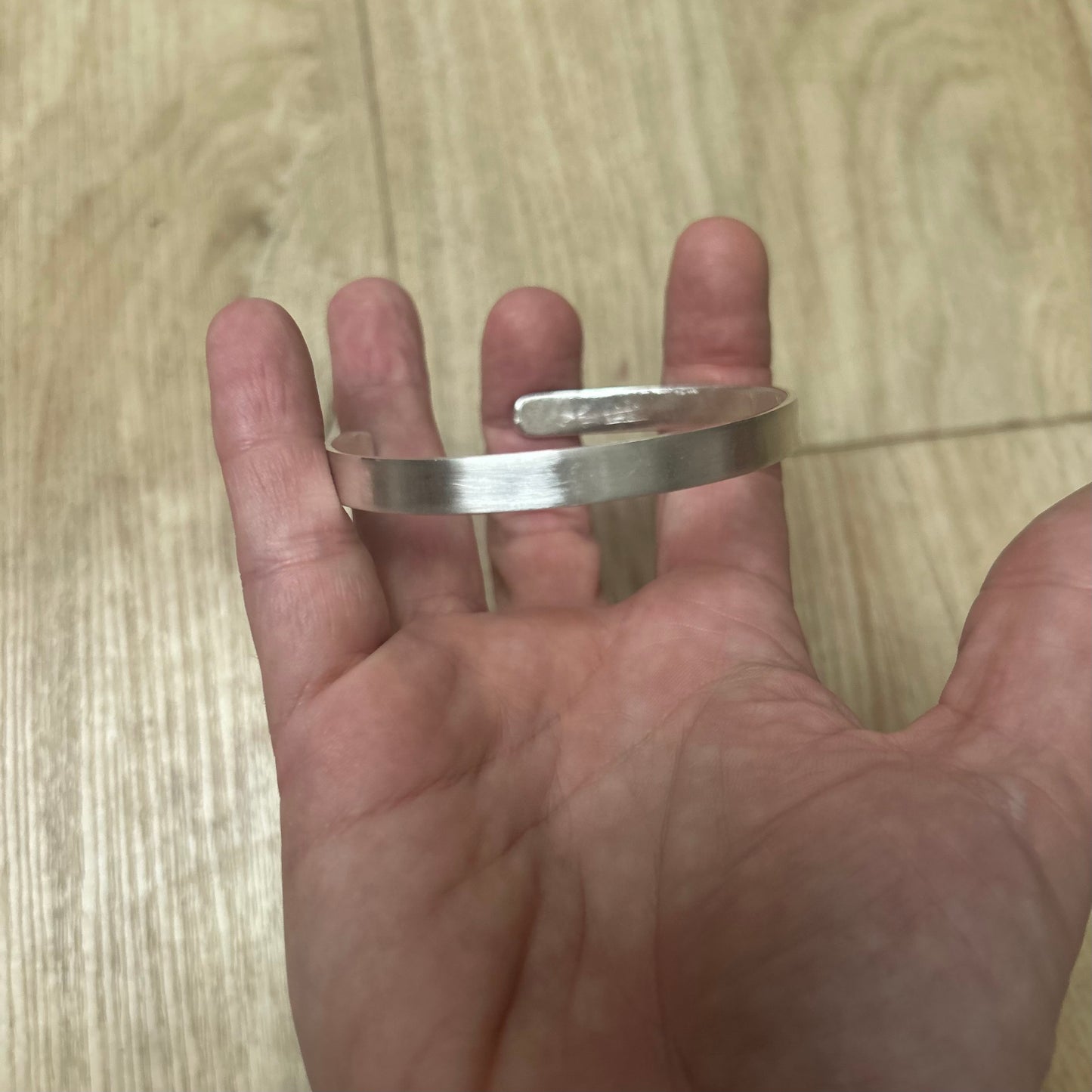 Gents silver cuff with engraving option