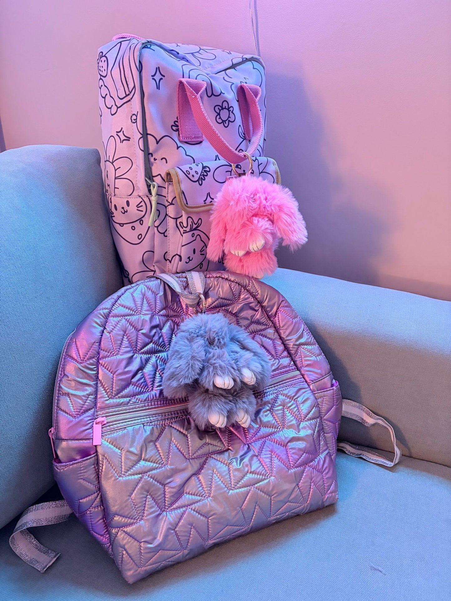 Fluffy Rabbit Keychain