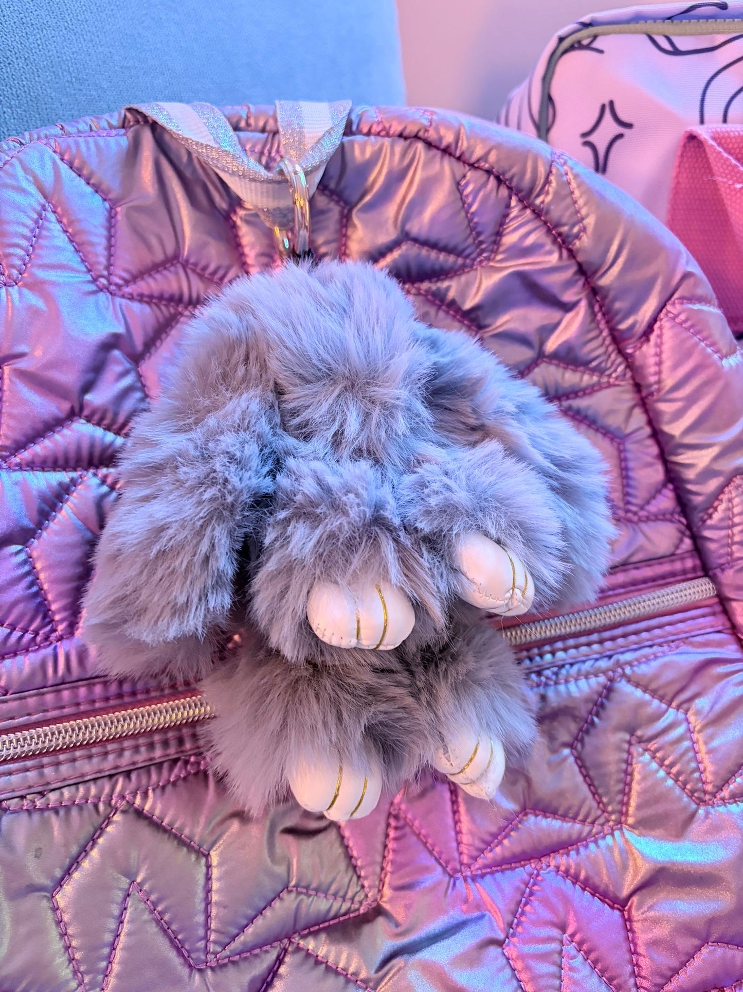 Fluffy Rabbit Keychain