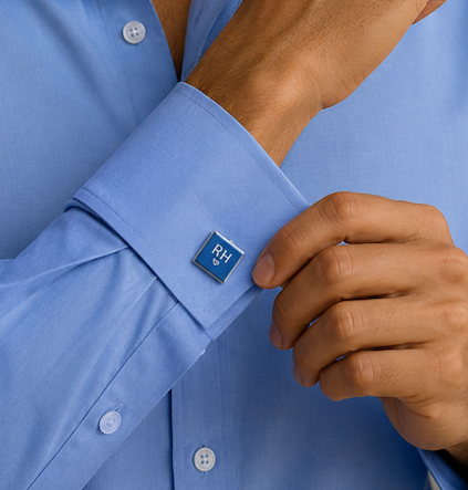 Handmade Solid Silver Square Cufflinks