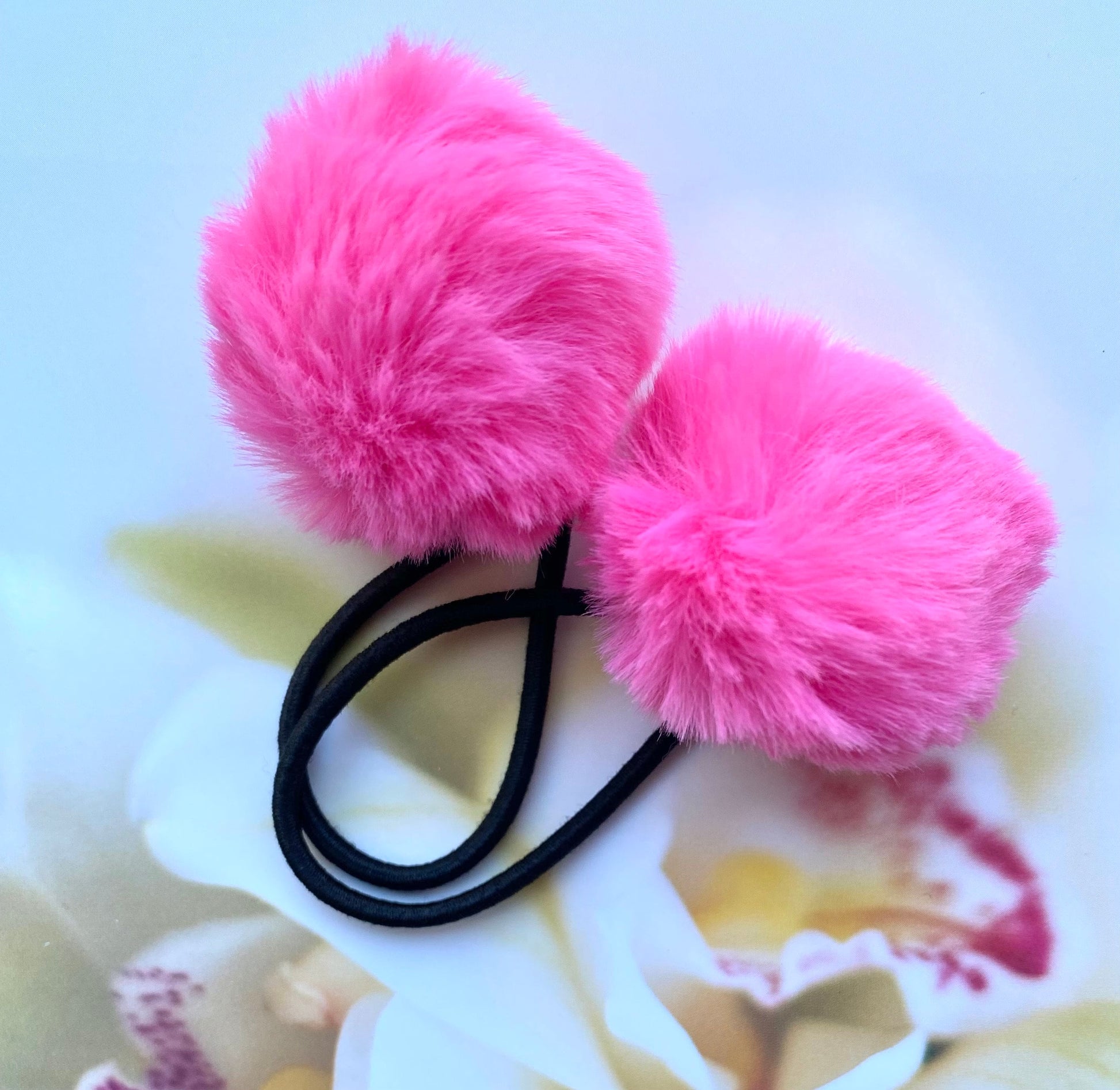 Party Bag Stocking Filler Gift - Hair Bobble Pompom Set of 2