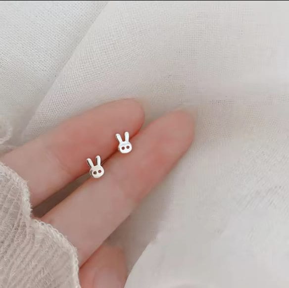 Dainty 3mm Studs - Tiny Bunny Rabbit Earrings