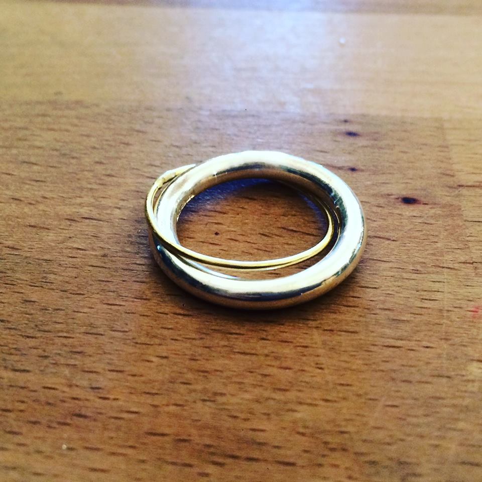 gold and silver double ring