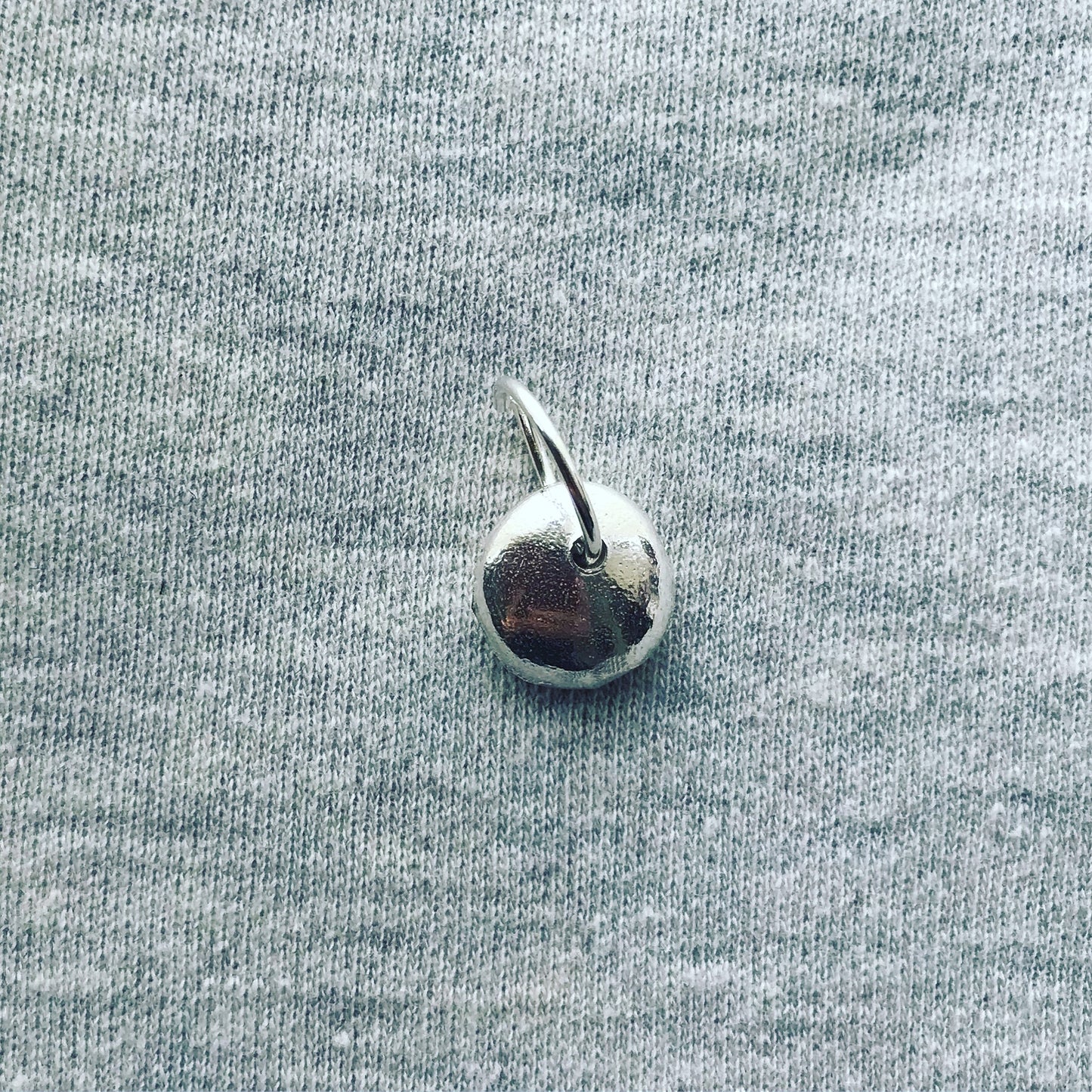 silver nugget charm