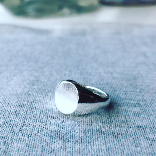 Silver Signet Ring with engraving