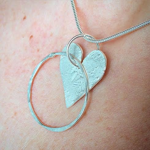 heart and hoop pendant