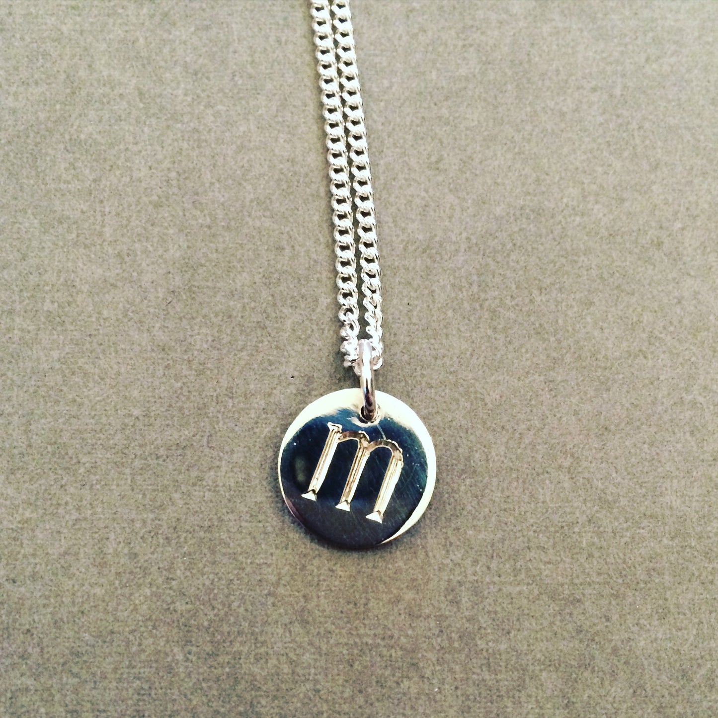 initial charm pendant