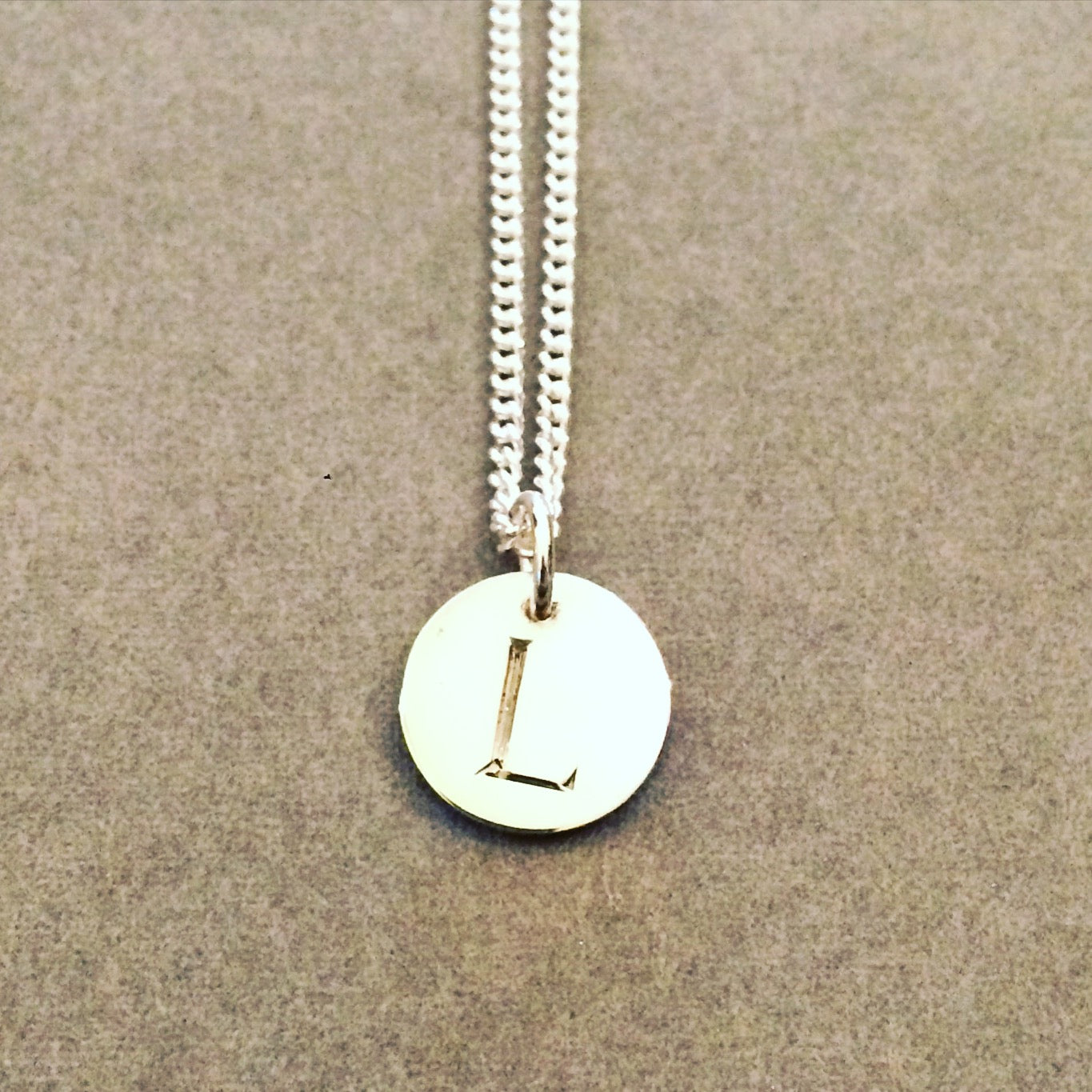 initial charm pendant