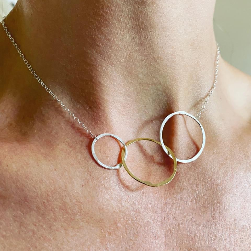 Triple hoop necklace