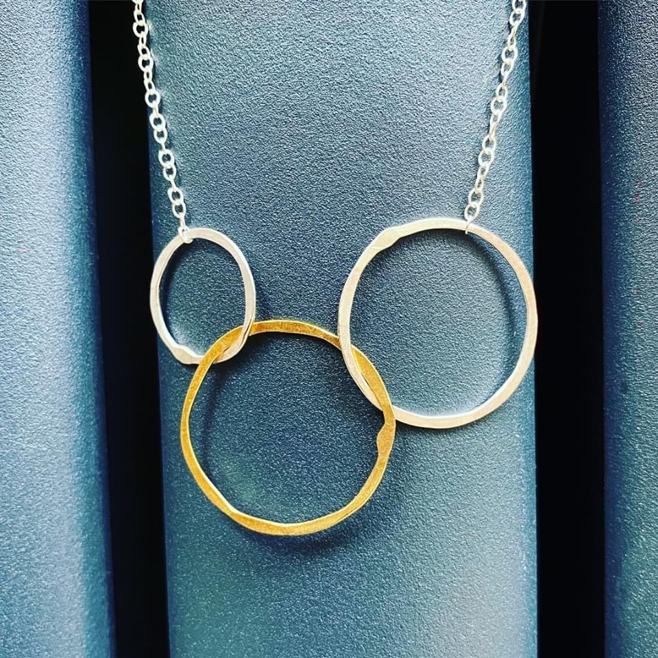 Triple hoop necklace