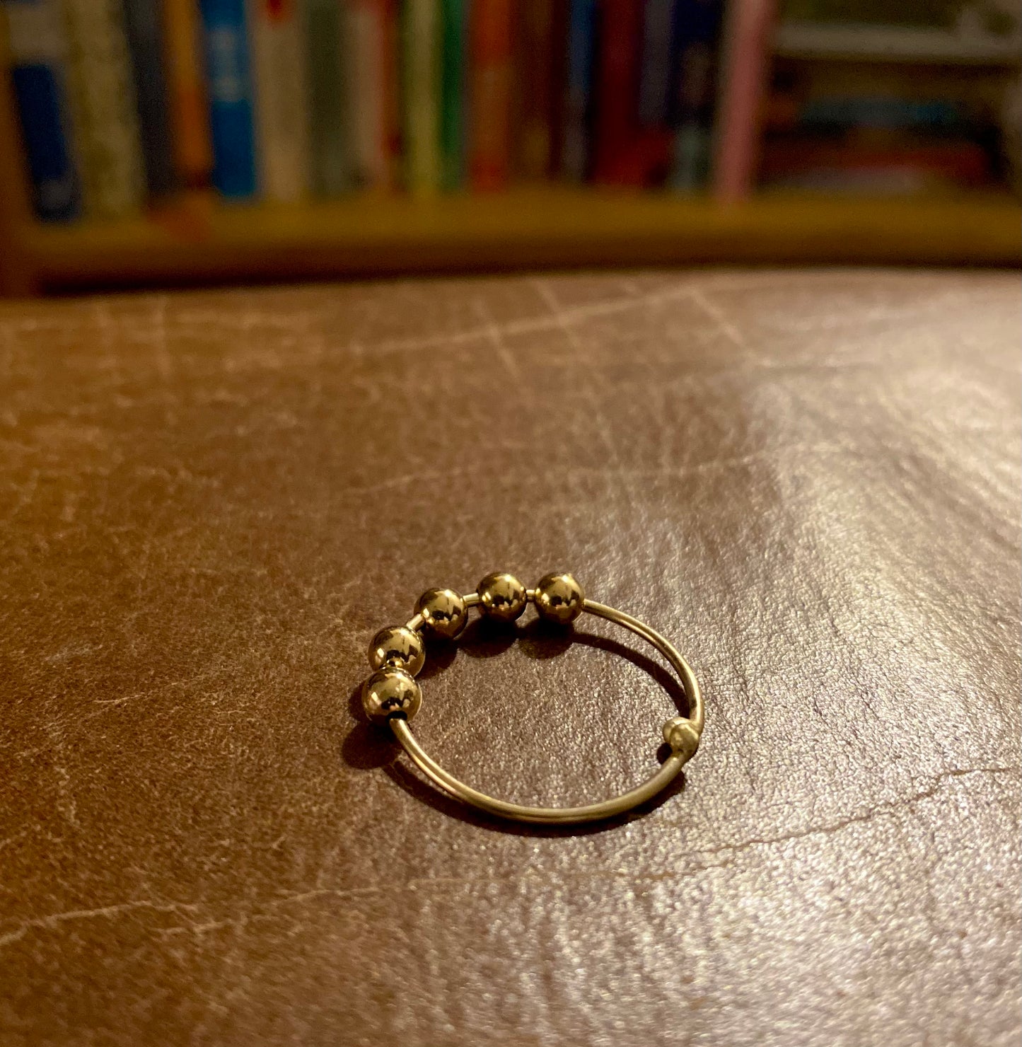 9ct gold fidget anxiety ring